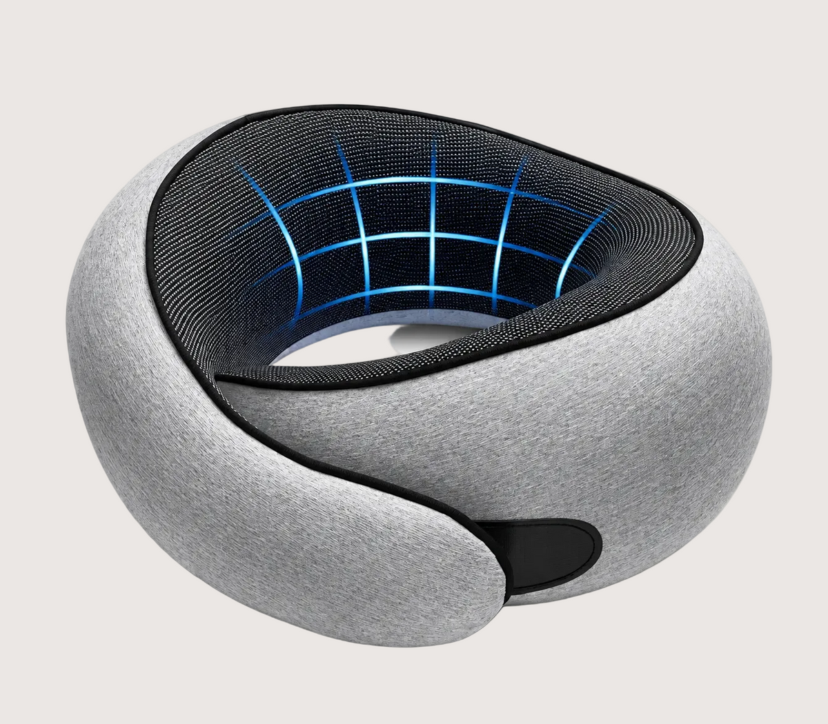 Adjustable memory foam travel neck pillow for comfortable journeys.
