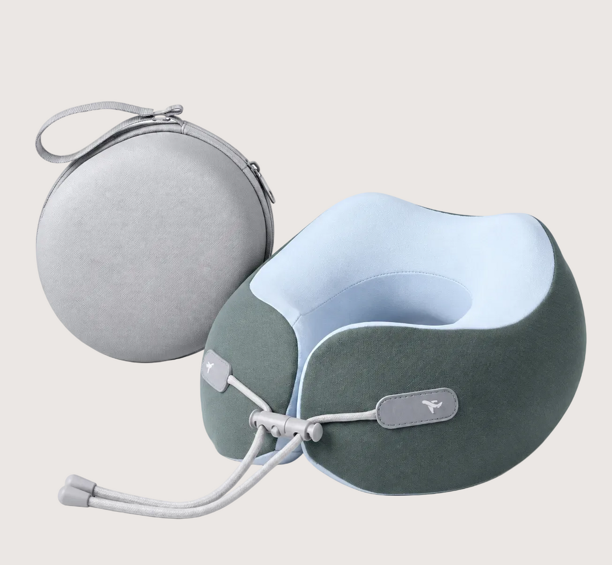 Nuvianeck memory foam travel neck pillow with U-shaped design.